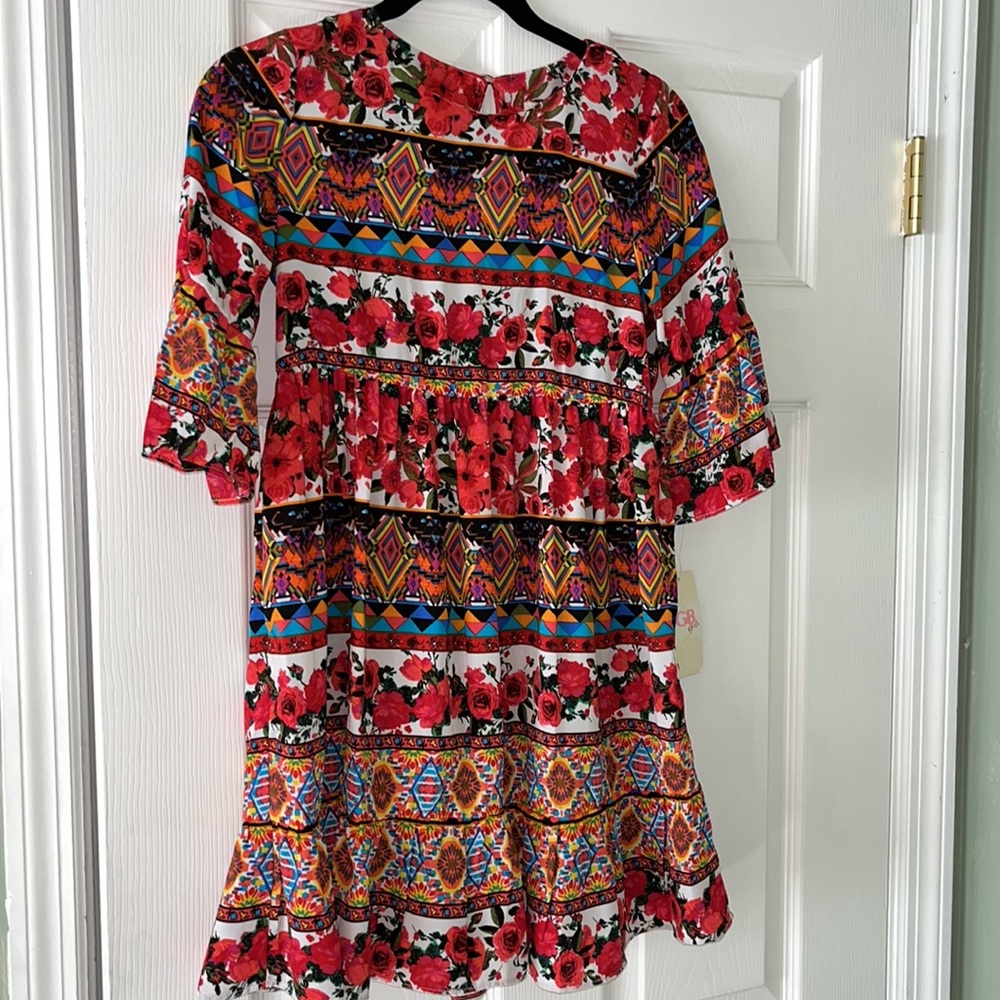 NWT colorful dress in Girl -Large